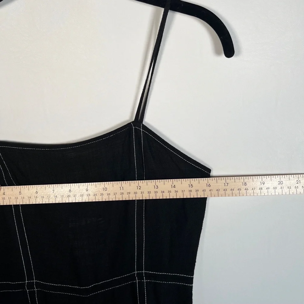 NWT ZARA Short Jumpsuit Topstitching Eyelet‎ Embroidery Hem Straps 7200/113 XS